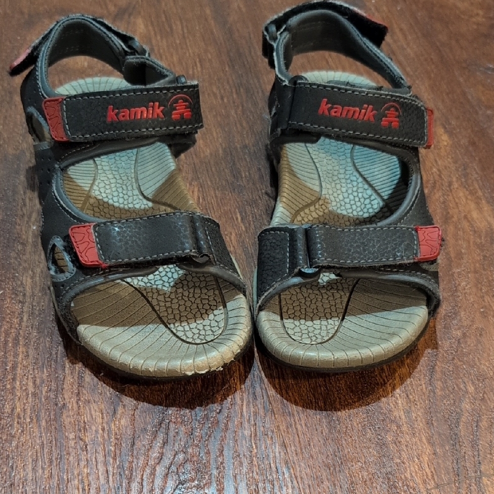 Kamik Kids Black and Red Outdoor Sandals